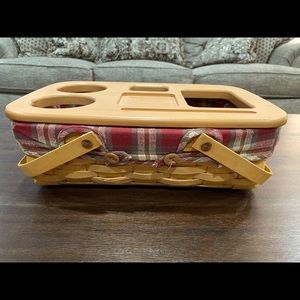 Longaberger basket drink carrier with lining